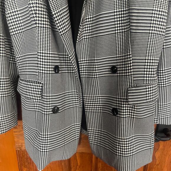 Rachel Zoe NWOT Plaid Oversized Blazer Sz L - Picture 2 of 6